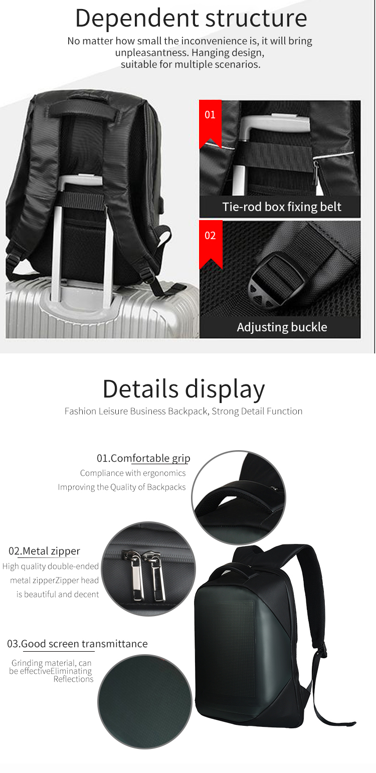 Led backpack for advertising