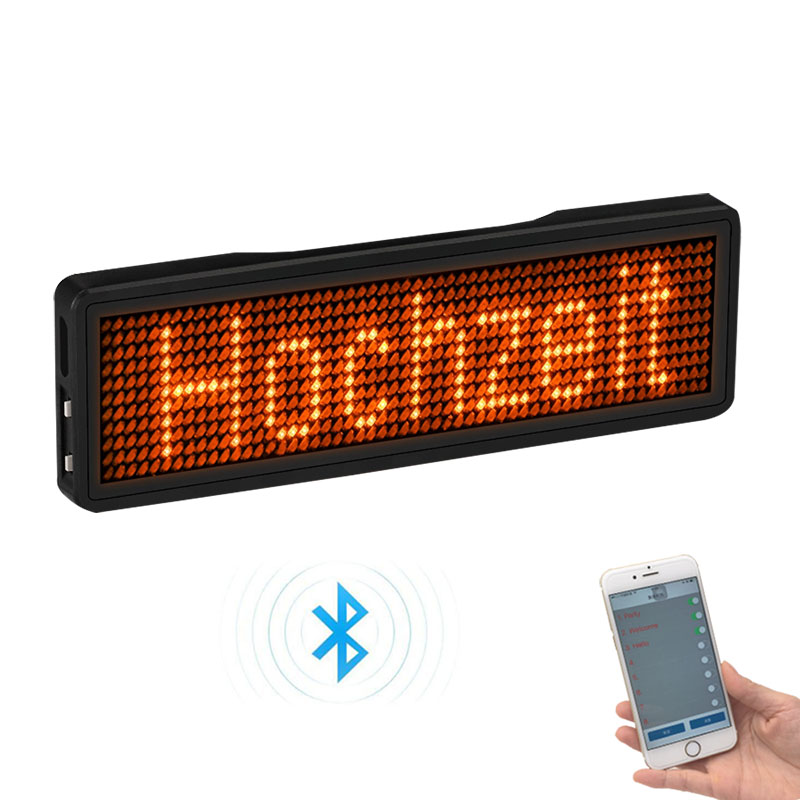 LED Name Badge Bluetooth model - B1155-Orange