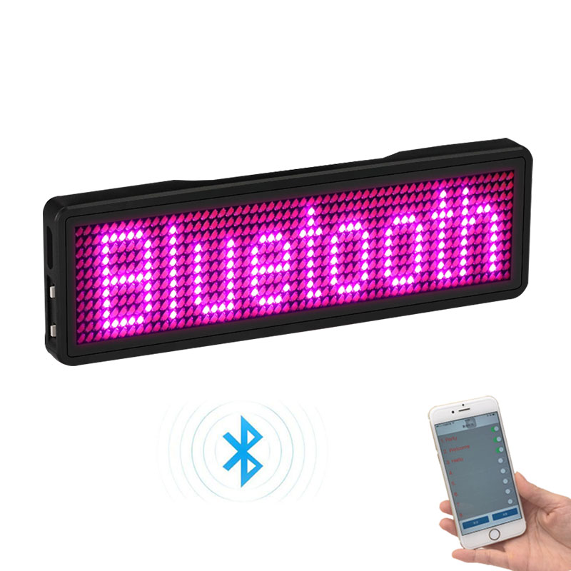 LED Name Badge Bluetooth model - B1155-Pink