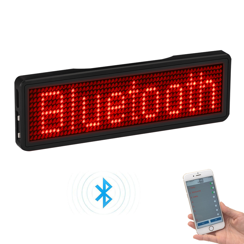 LED Name Badge Bluetooth model - B1155-Red