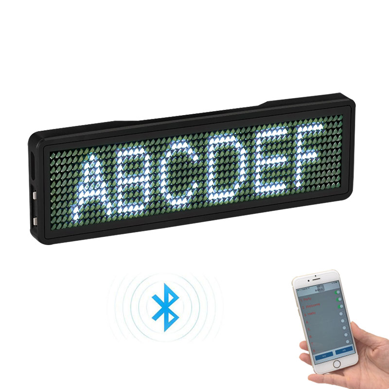 LED Name Badge Bluetooth model - B1155-White