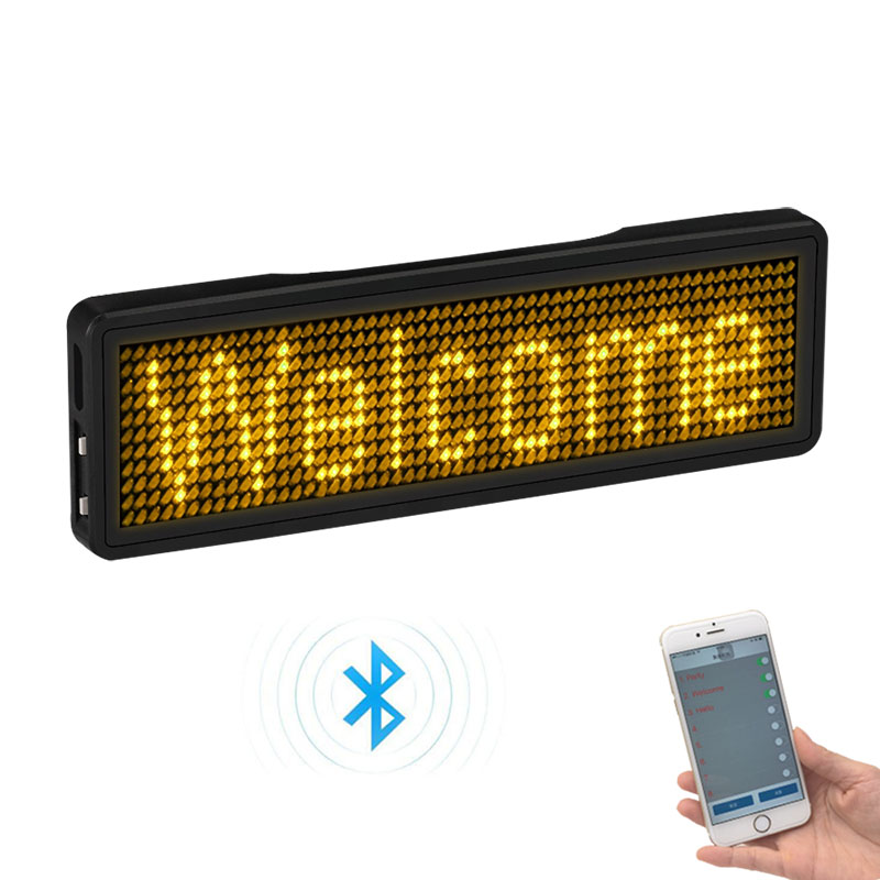 LED Name Badge Bluetooth model - B1155-Yellow