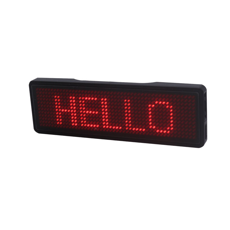 LED Name Badge input message via cellphone - B1248- red led