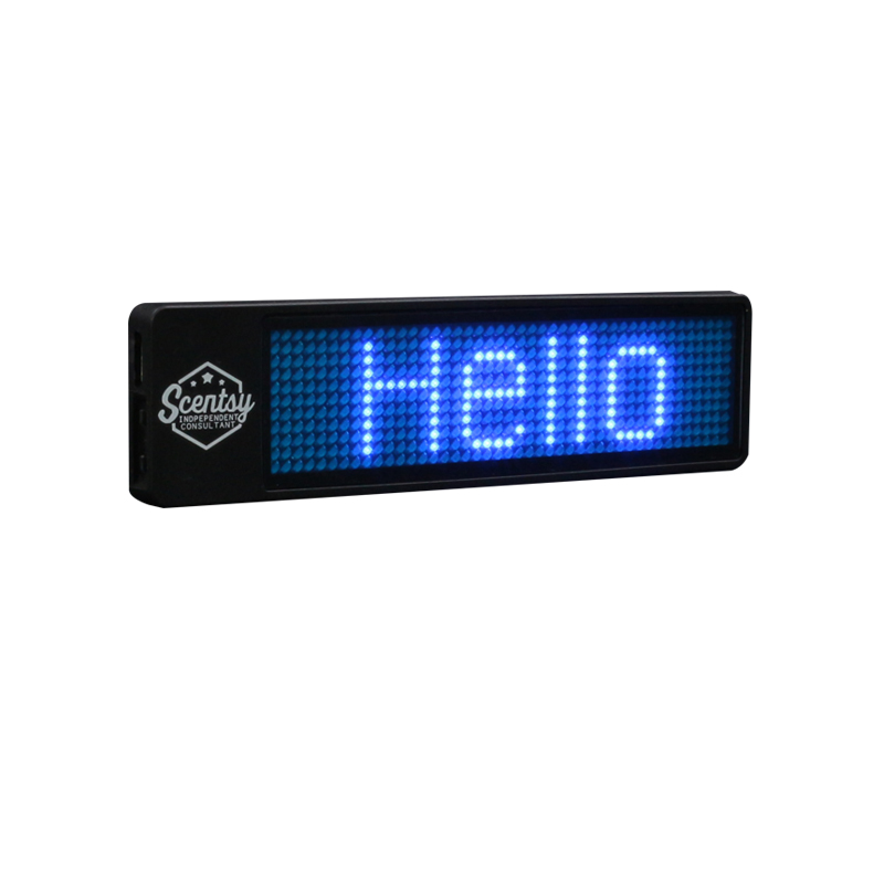 LED Name Badge can be printed logo - LG1144-blue
