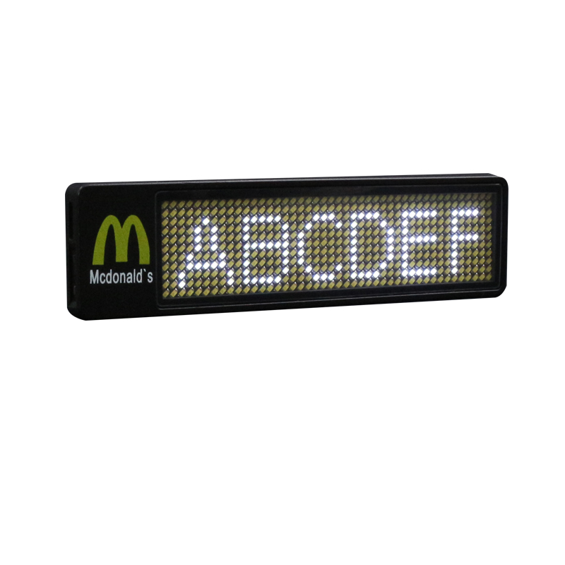 LED Name Badge can be printed logo - LG1144- white