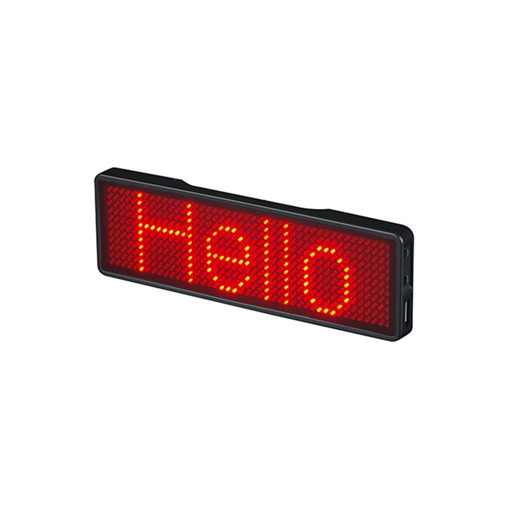 LED Name Badge input message via cellphone - B1144- red led