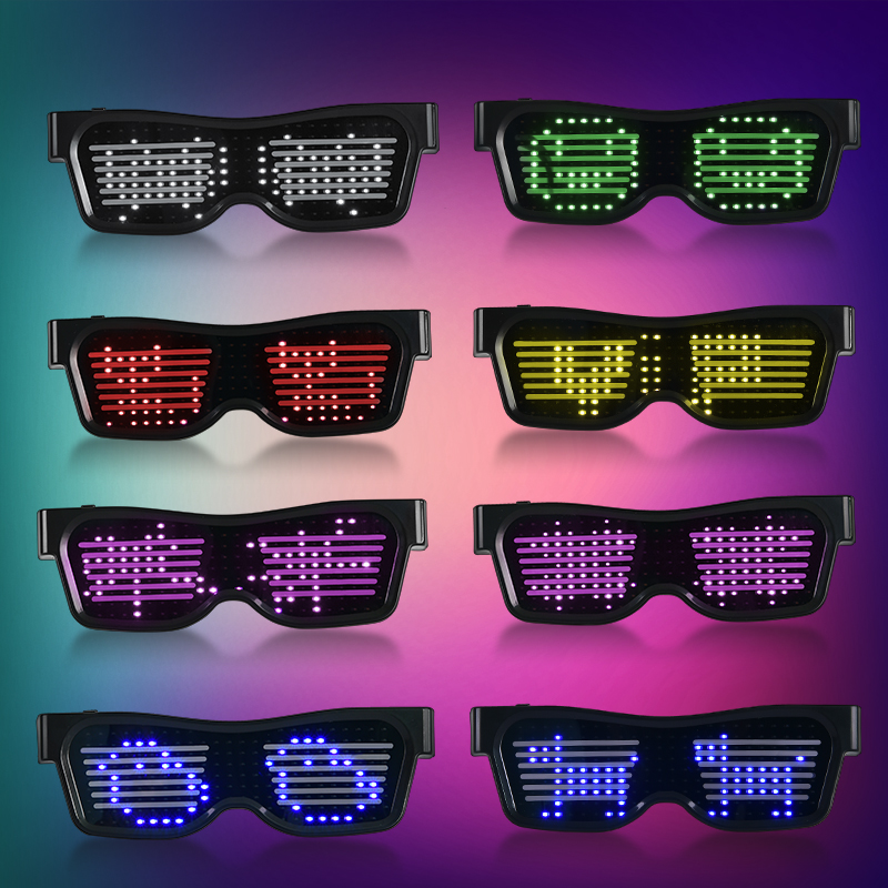 App Control Single Color LED Glasses